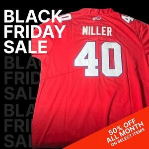 Von Miller Vapor Jersey Red Color Rush 3XL Buffalo Bills Stitched On Field NWT